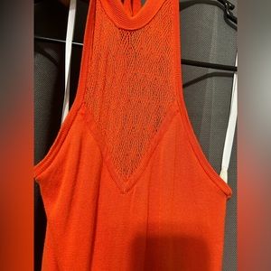 Bebe Orange Maxi Dress (S)